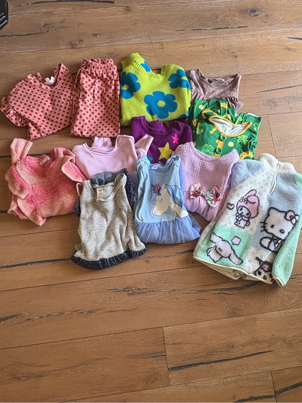 Lot of Girls (6-7) Sweaters & Dresses - Colorful Mixed Lot